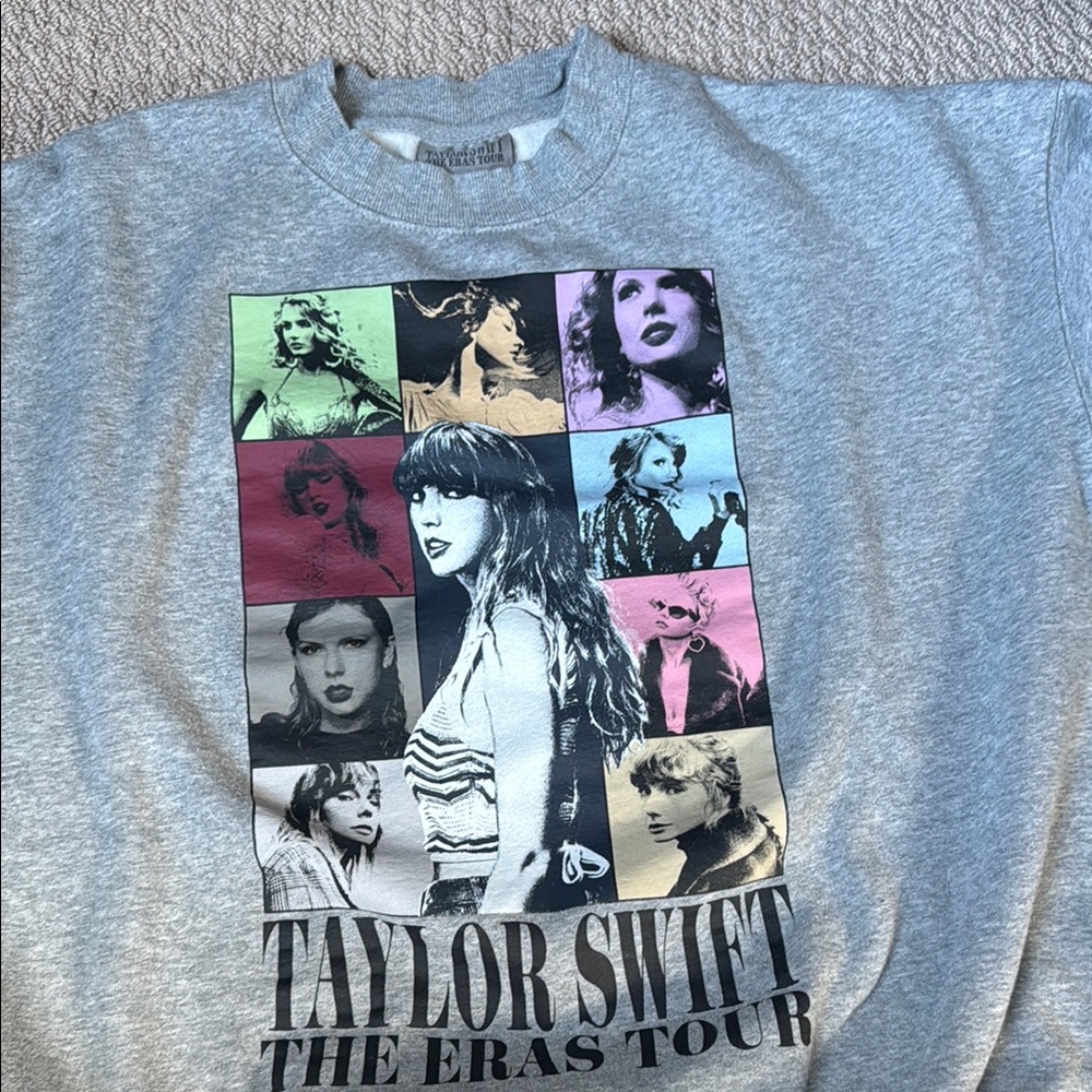Taylor Swift The Eras Tour Gray Sweatshirt